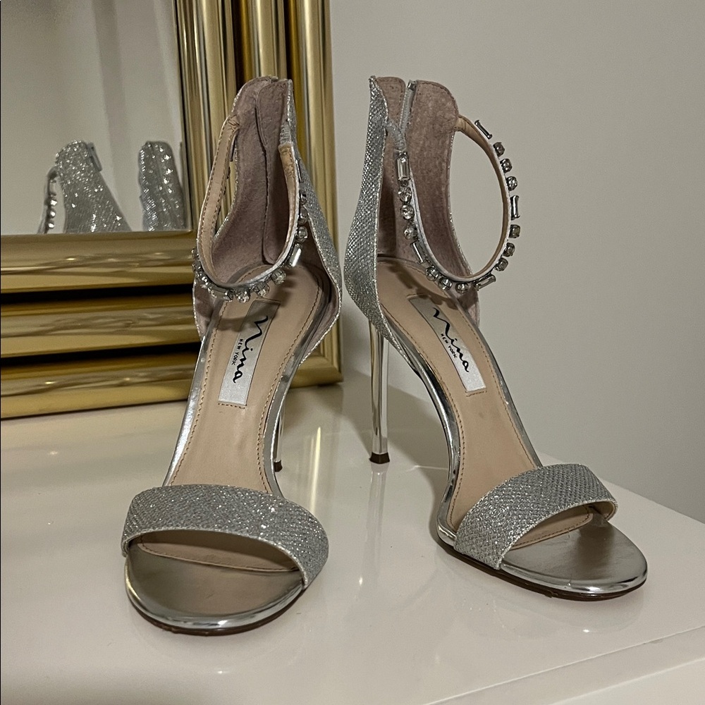 Nina New York Silver Heels